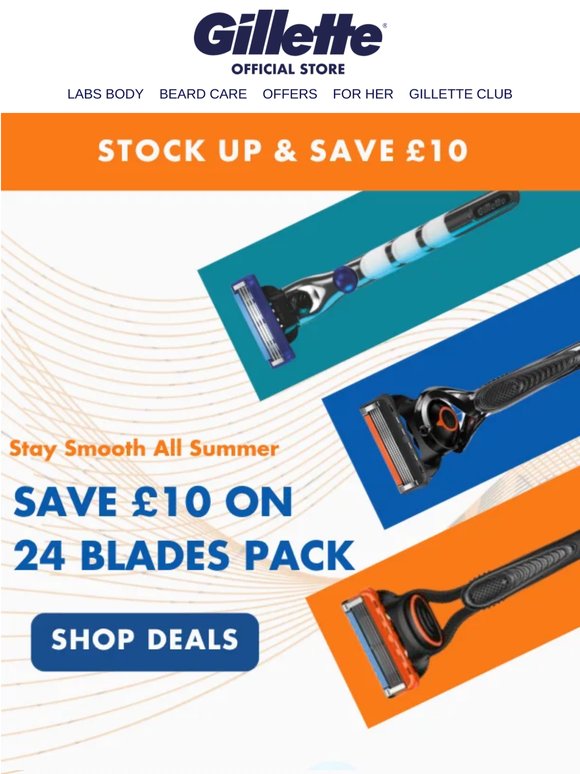 Save £10 on Big Pack Blades