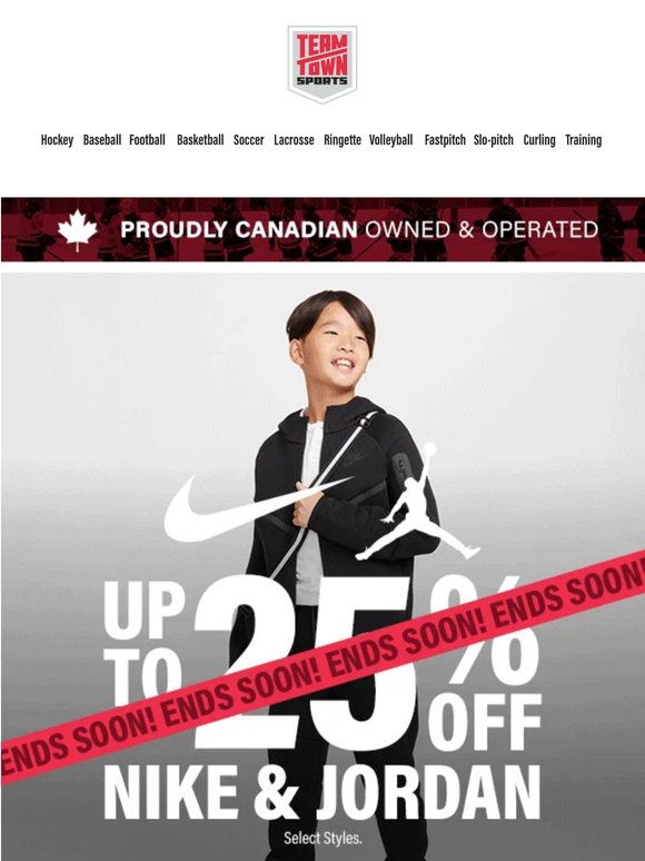 🔥ENDS SOON : Save Up to 25% Off Nike & Jordan🔥