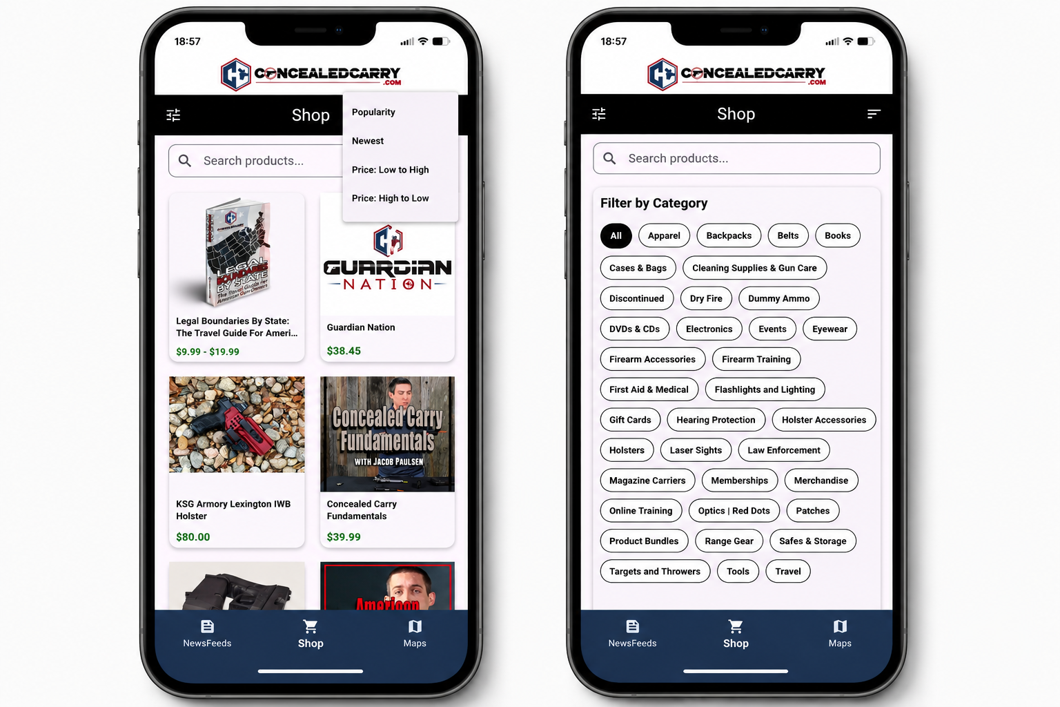 ConcealedCarry.com Shop in the Mobile App