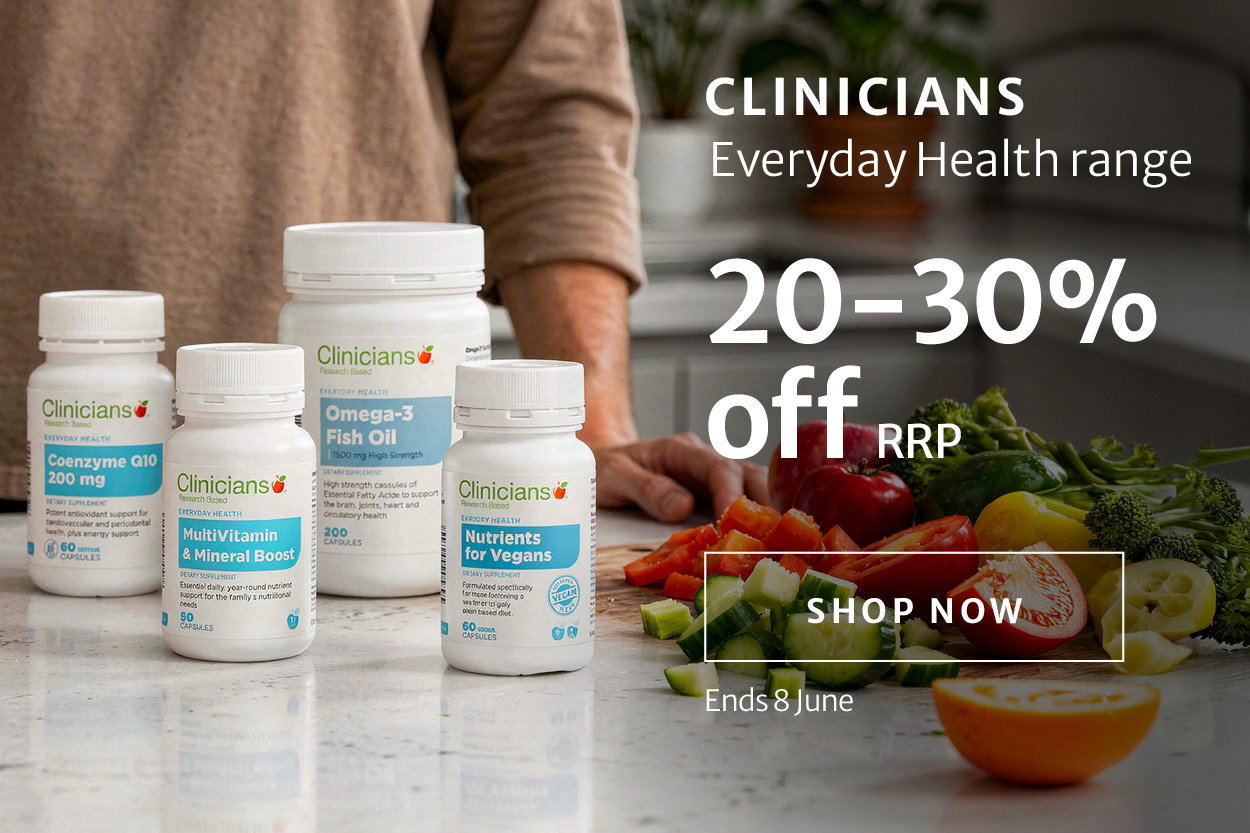 20-30% off RRP on Clinicians Everyday Health range