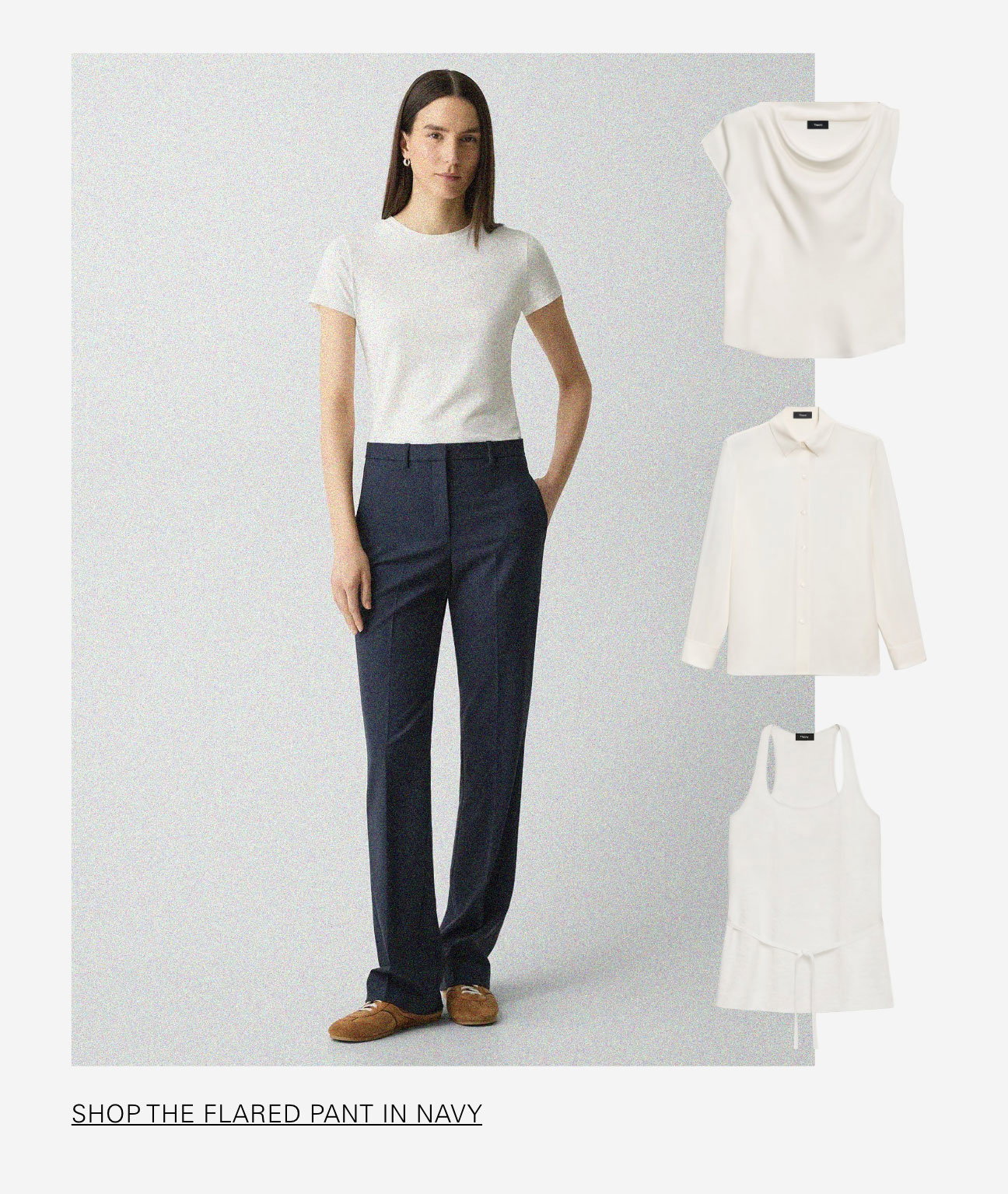 Shop The Flared Pant in Navy