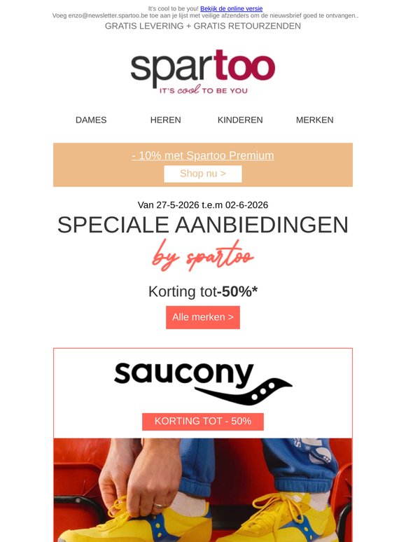 In één klik een nieuwe look!✨ Tot 50% korting op Gabor, Betty London, Palladium, Vans en Saucony met gratis levering