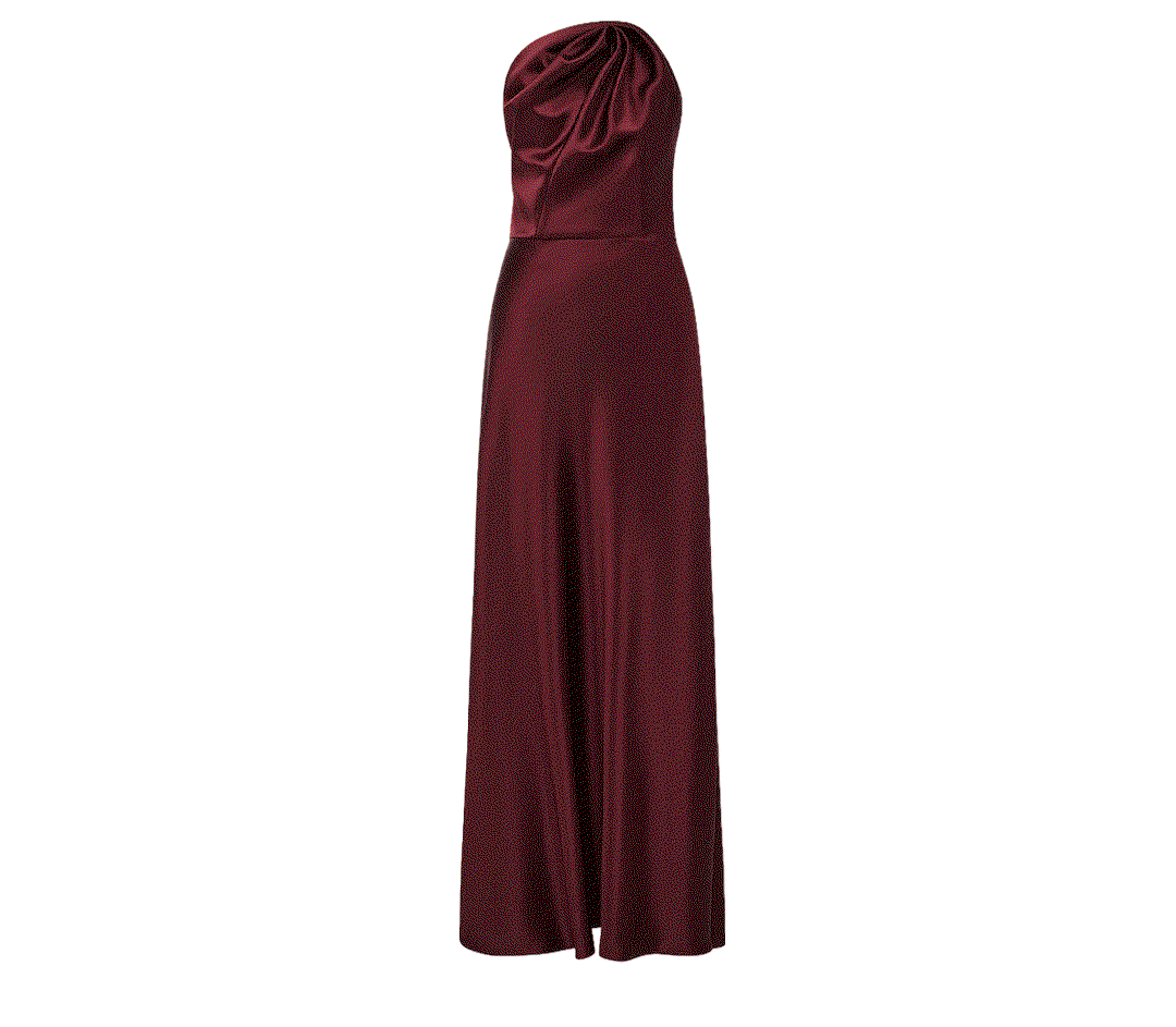show me love strapless gown