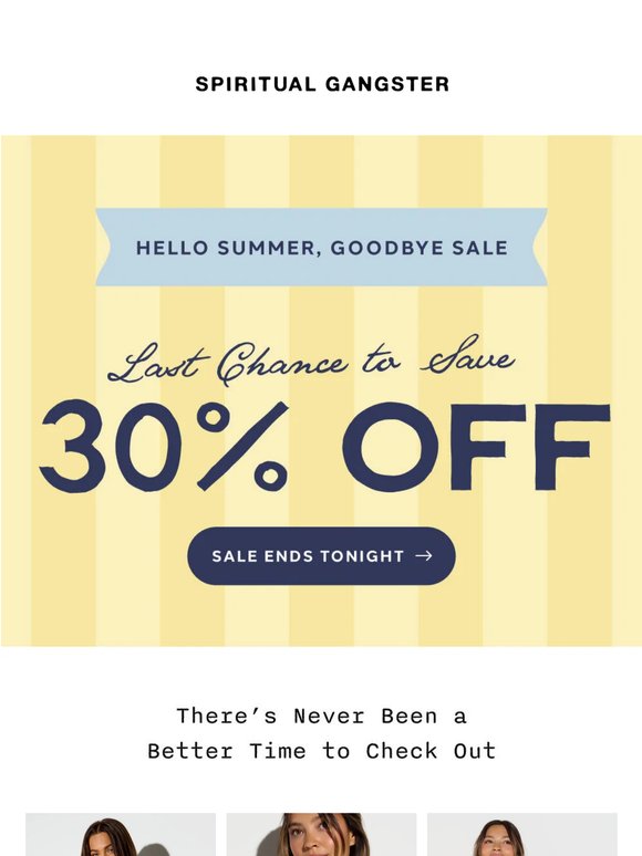 Hello summer, goodbye sale. 😎