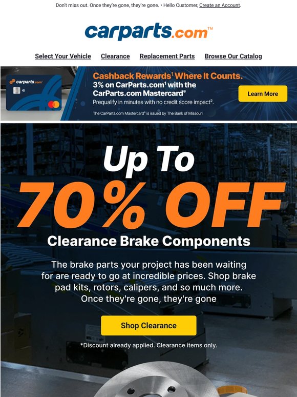 Up To 70% OFF Clearance Brake Components 🔥