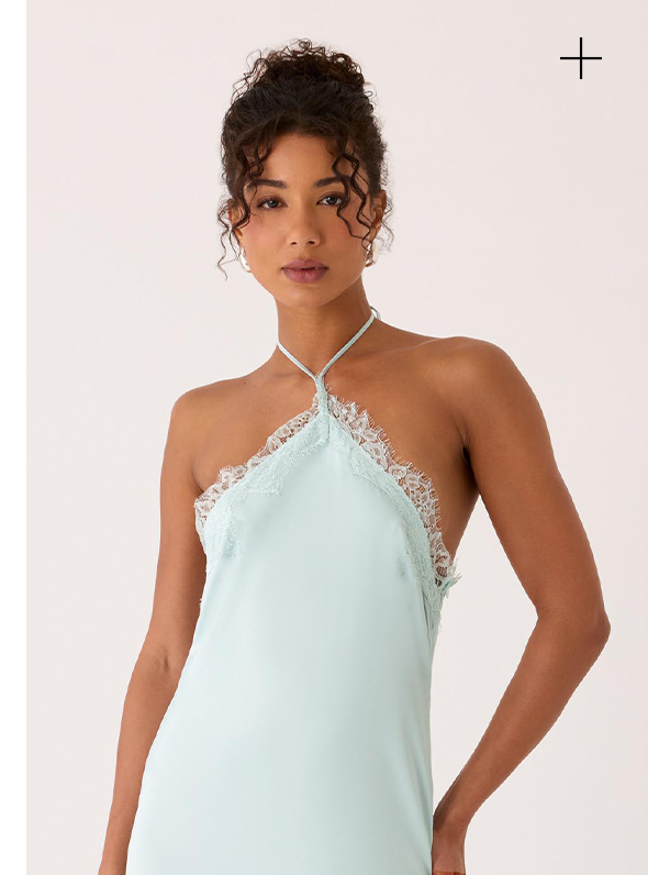 Samaria Halter Maxi Dress — Aqua