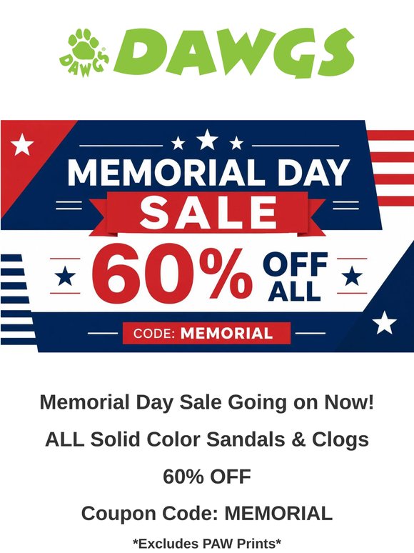 🇺🇸 60% OFF Memorial Day Sale