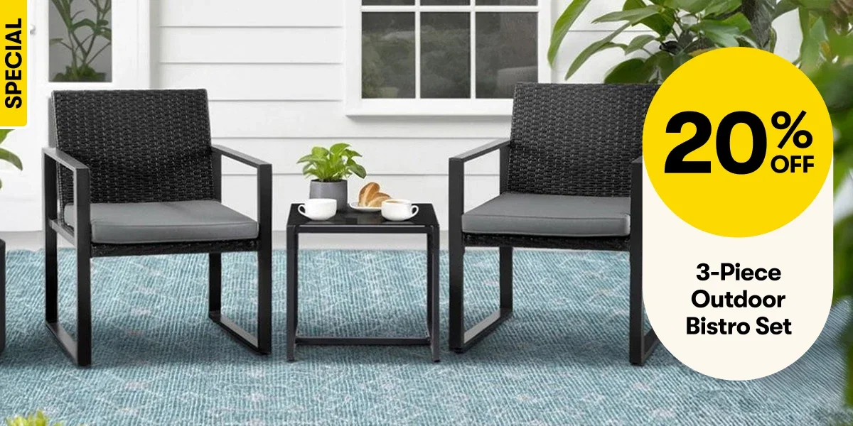 20% OFF 3-Piece Outdoor Bistro Set