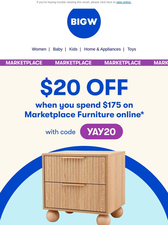 $20 OFF your next furniture find 🛋️
