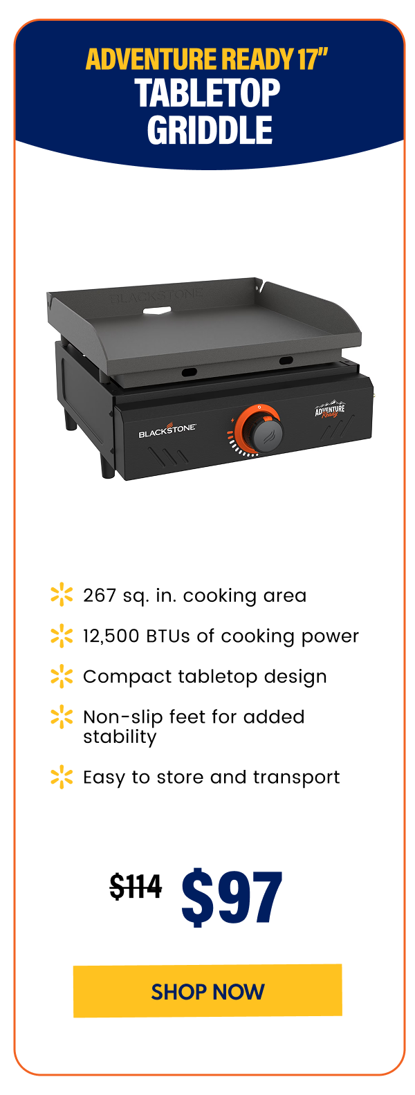 Adventure Ready 17” Tabletop Griddle
