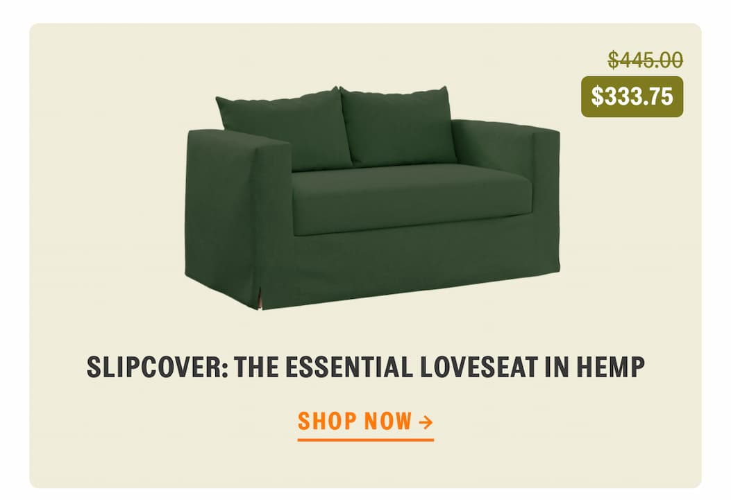 Slipcover: The Essential Loveseat In Hemp