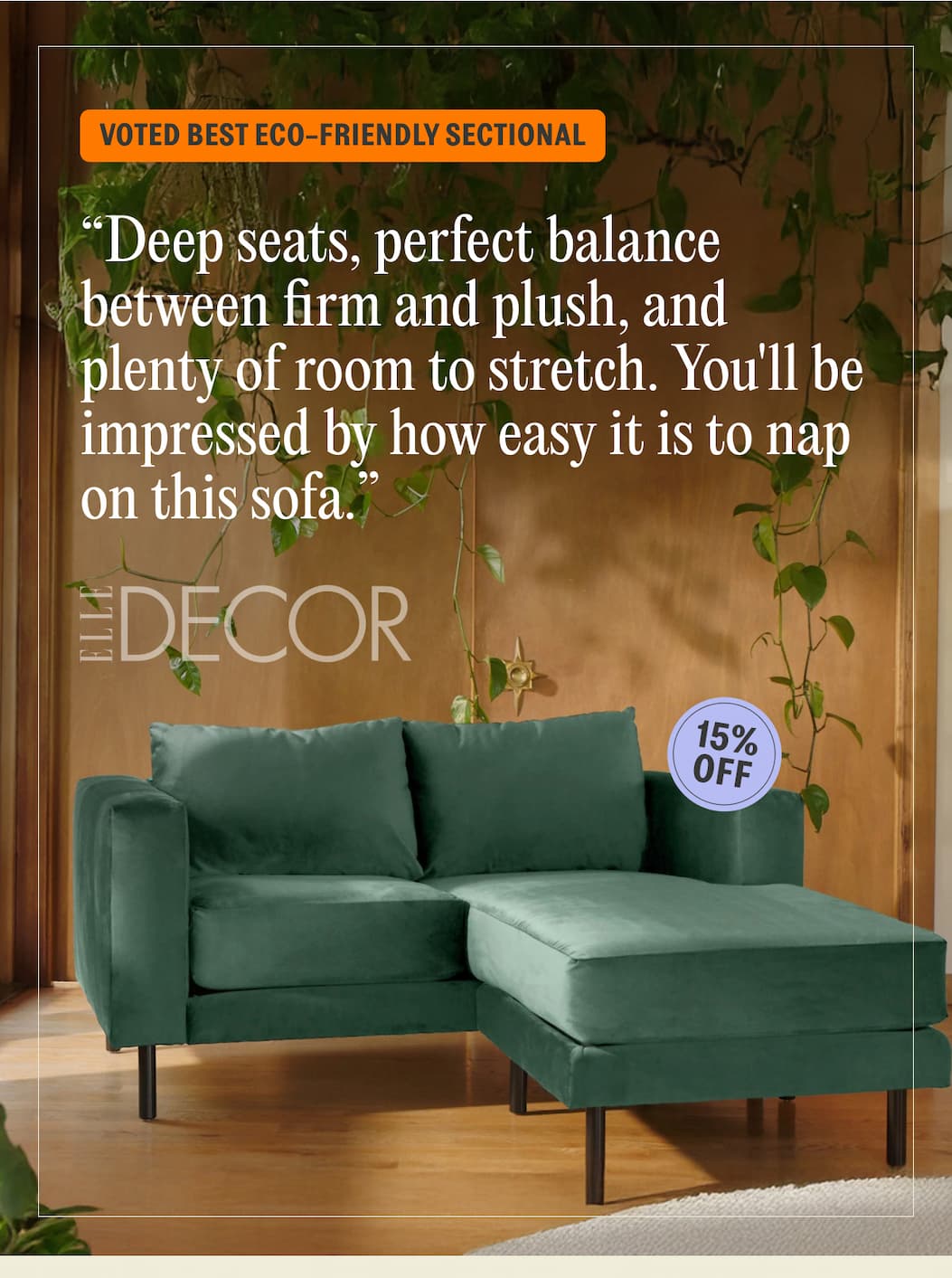 Voted Best Eco-Friendly Sectional