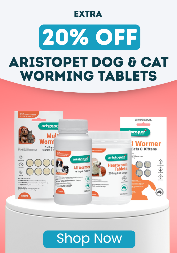 Extra 20% OFF Aristopet Dog & Cat Worming Tablets