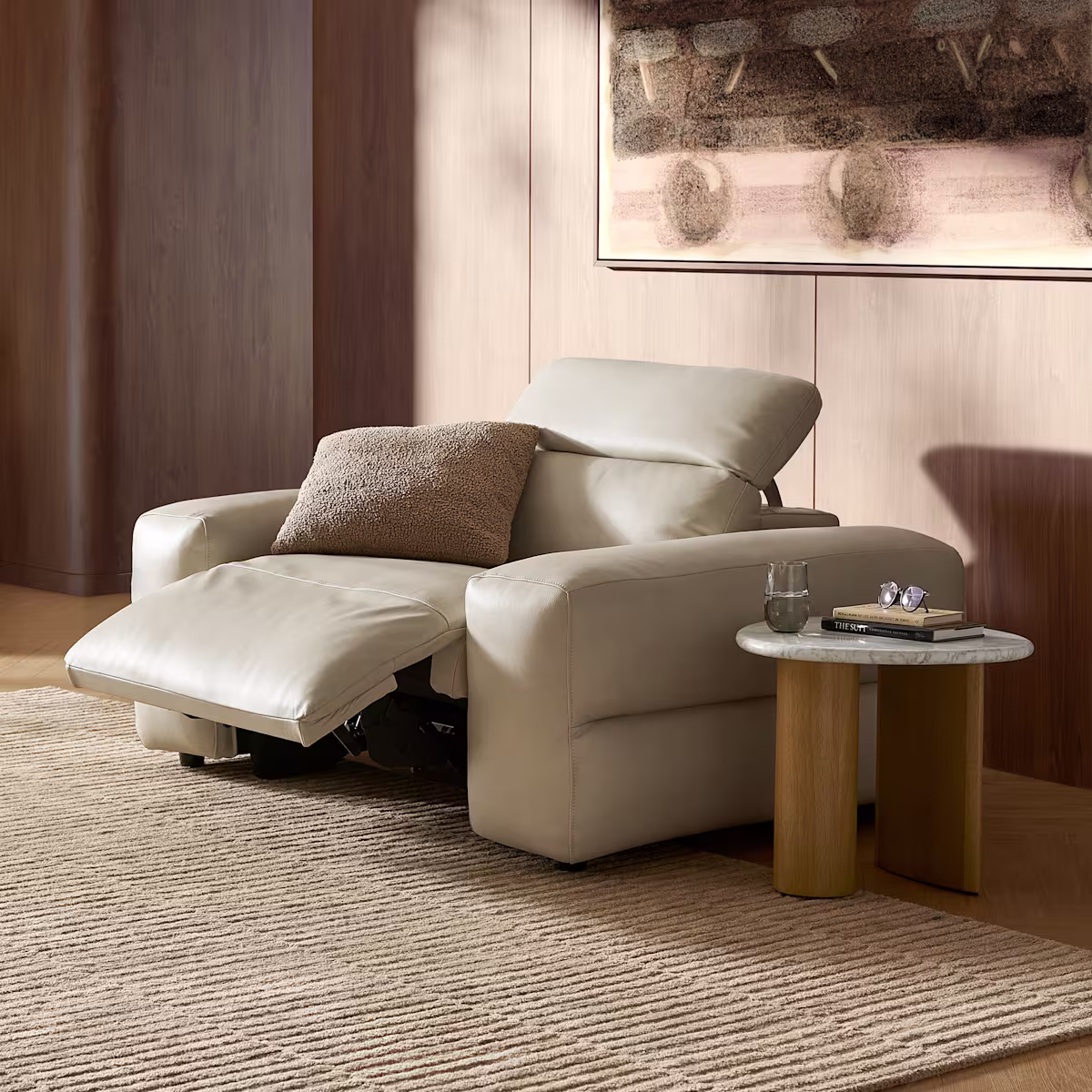 Image of Jaron Leather Recliner Armchair