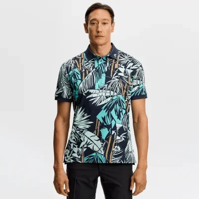 Image of J Lindeberg Tour Tech Print Golf Polo Shirt