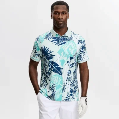 Image of J Lindeberg Tour Tech Print Golf Polo Shirt