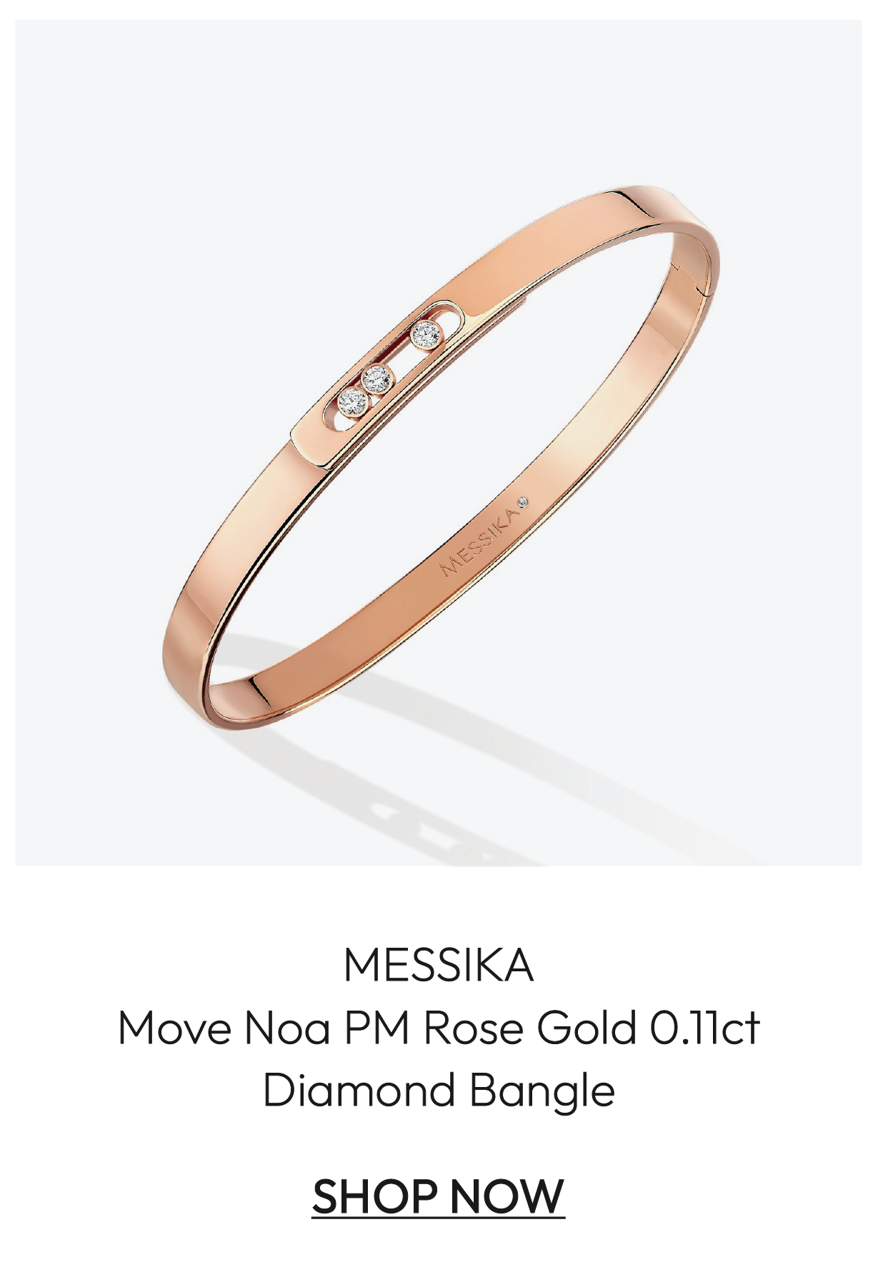 Messika Move Noa PM Rose Gold 0.11ct Diamond Bangle