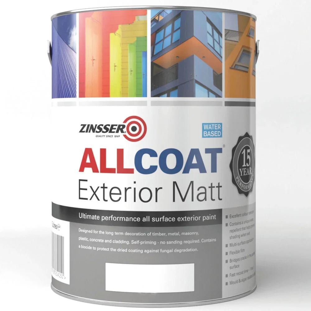 Image of Zinsser Allcoat Exterior Matt Water Based Tinted Colour Match