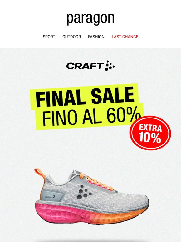 ‼️ CRAFT FINAL SALE – FINO AL 60% + EXTRA 10%