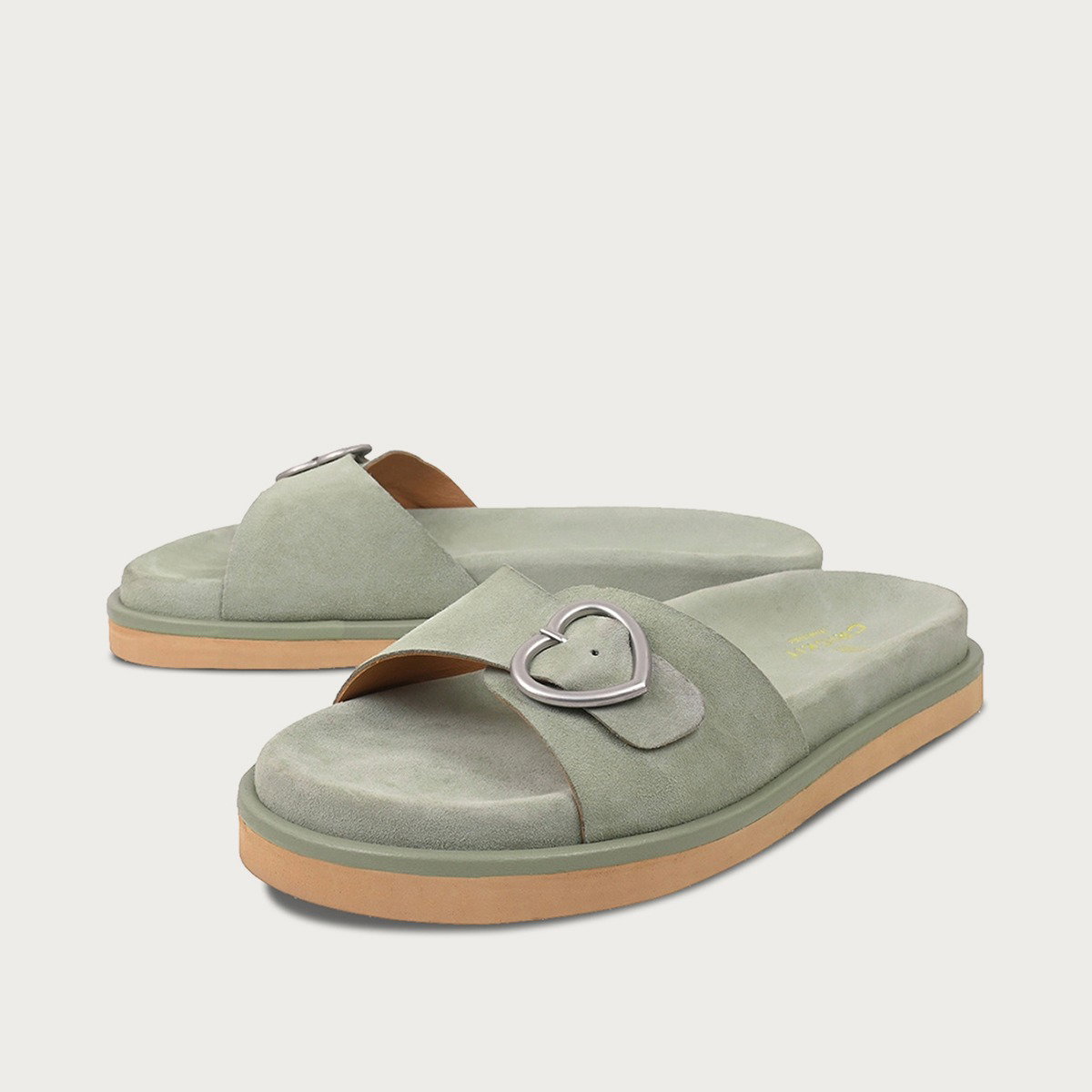 RILANA Mint Extra Leichte Sandale aus Leder mit Wechselfußbett und flexibler Sohle