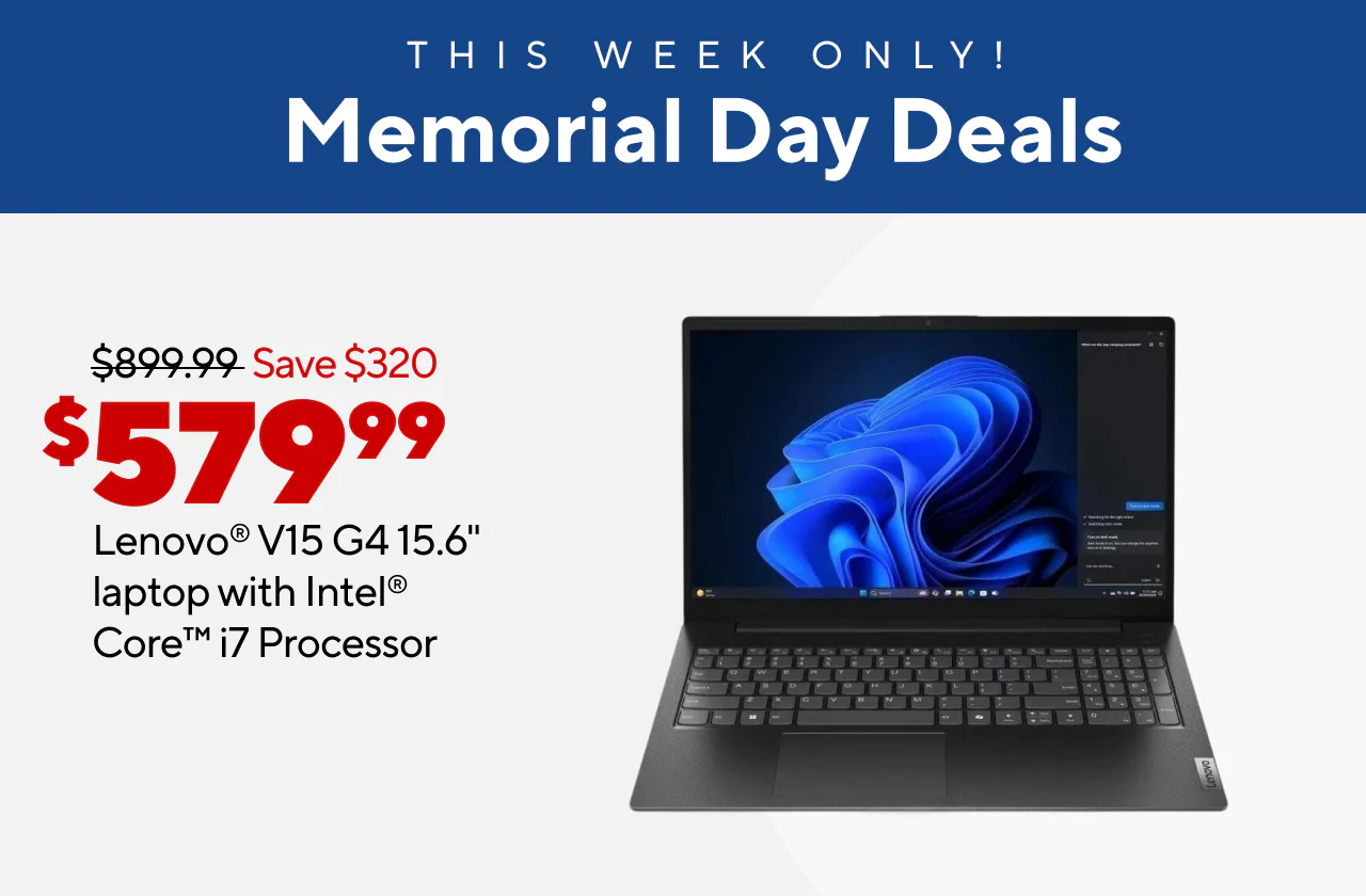(AD: $579.99) Lenovo V15 15 Intel Core i7 Laptop (Reg: $899.99, Save $320)