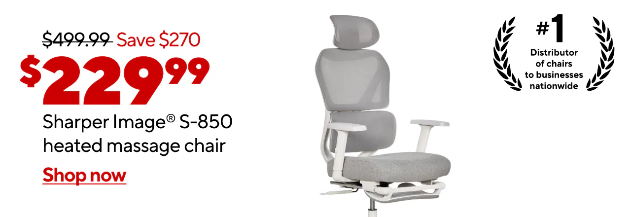 Memorial Week $499.99, Save $270, $229.99 Sharper Image® S850 Chair