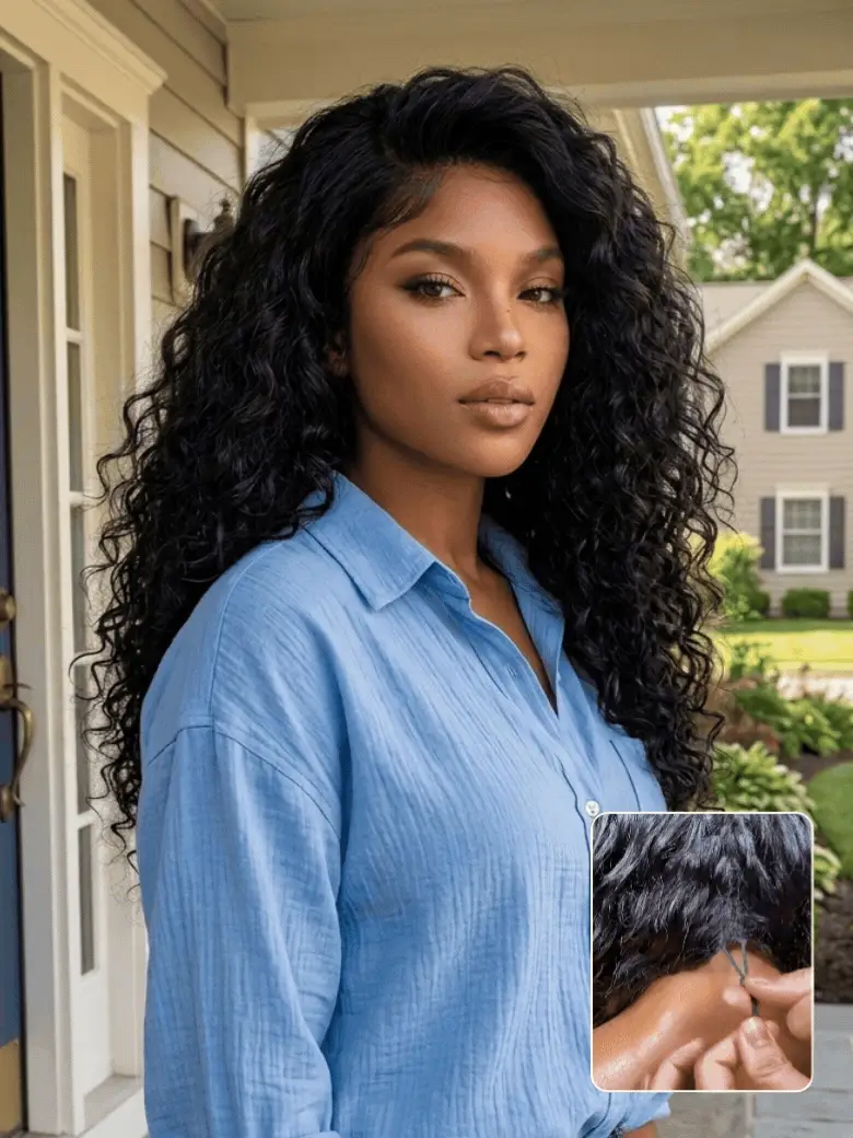 [20''=$139]Sunber 180% Density 7x5/ 13x4 Pre-Everything Water Wave & Curly Mixed Pre Cut Lace Frontal Human Hair Wigs With Invisi Drawstring