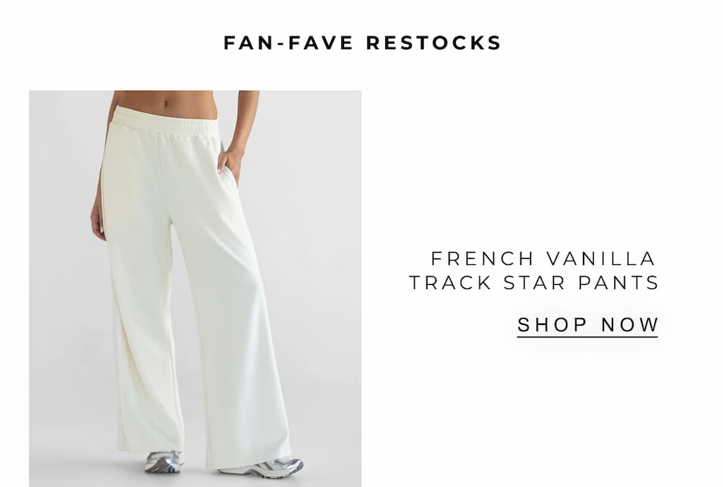 French Vanilla Track Star Pants | SHOP NOW 