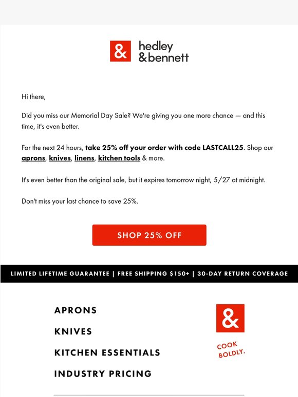 FINAL HOURS: 25% Off Sitewide is BACK ‼️