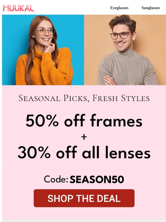 50% OFF + 30% OFF, Season Refresh Just Arrived🔅