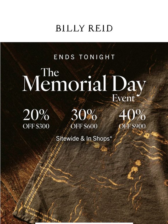 ENDS TODAY: Up to 40% Off