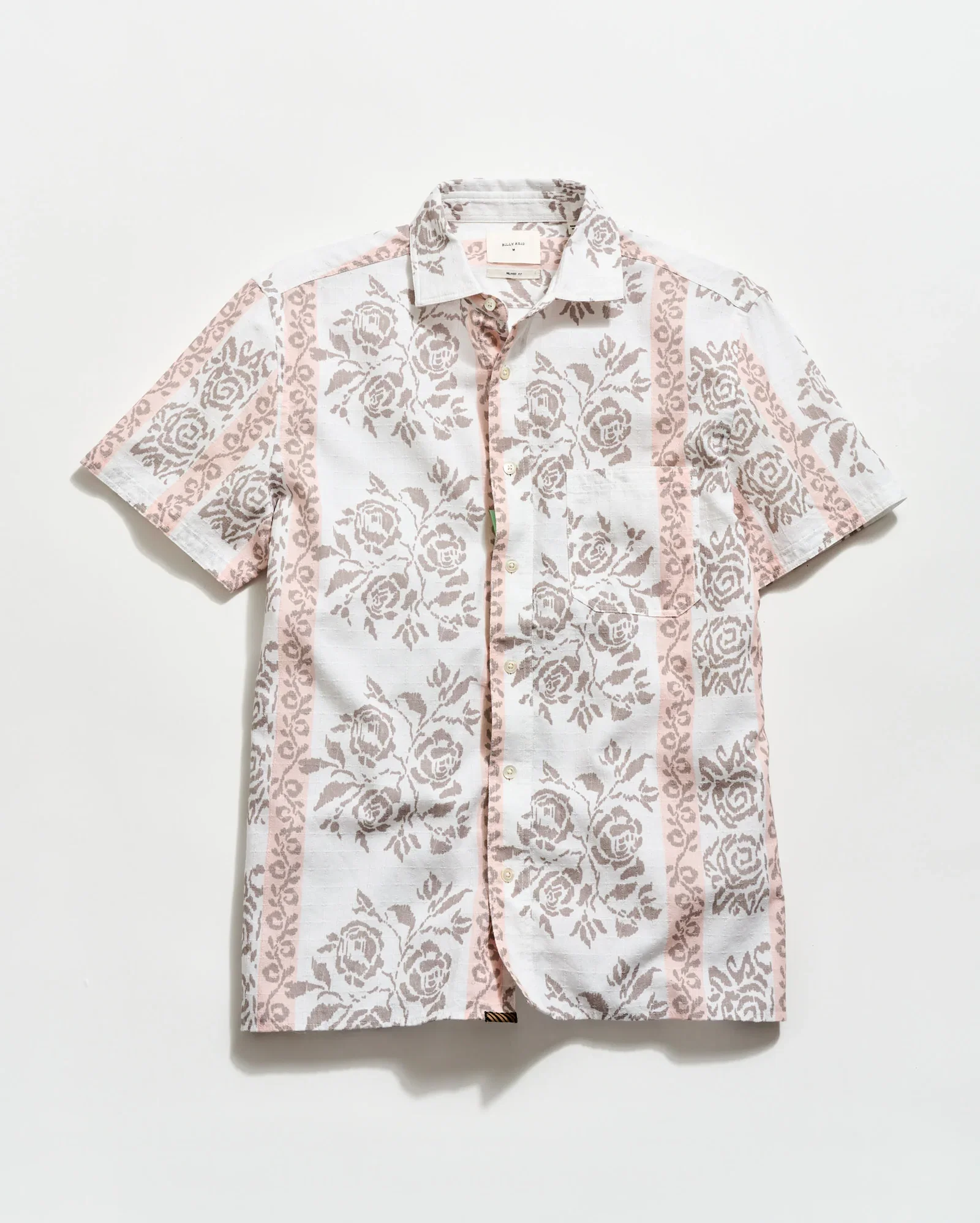 Image of Short Sleeve Textural Tropical Roses Treme Shirt
