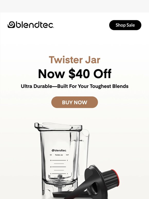 LIMITED TIME—Twister Jar Now $40 Off