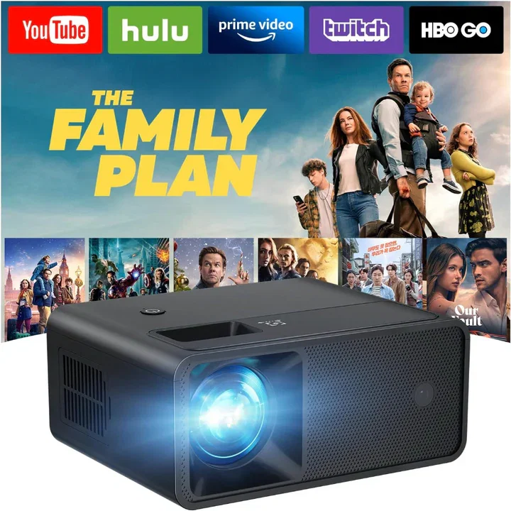 Portable Mini Projector with Full HD Support - Compatible with iPhone, Android, and TV Stick