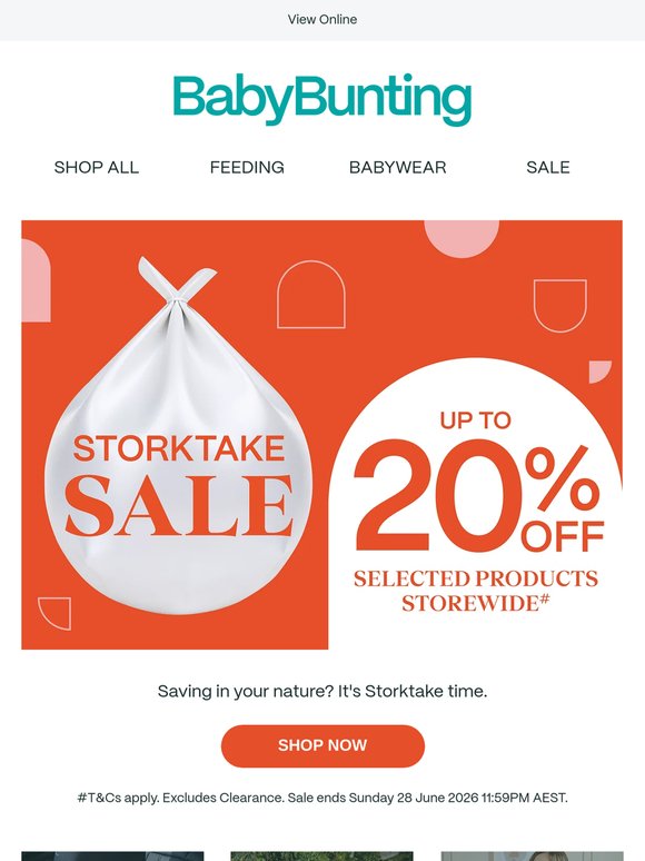 UP TO 20% OFF Selected Products Storewide!