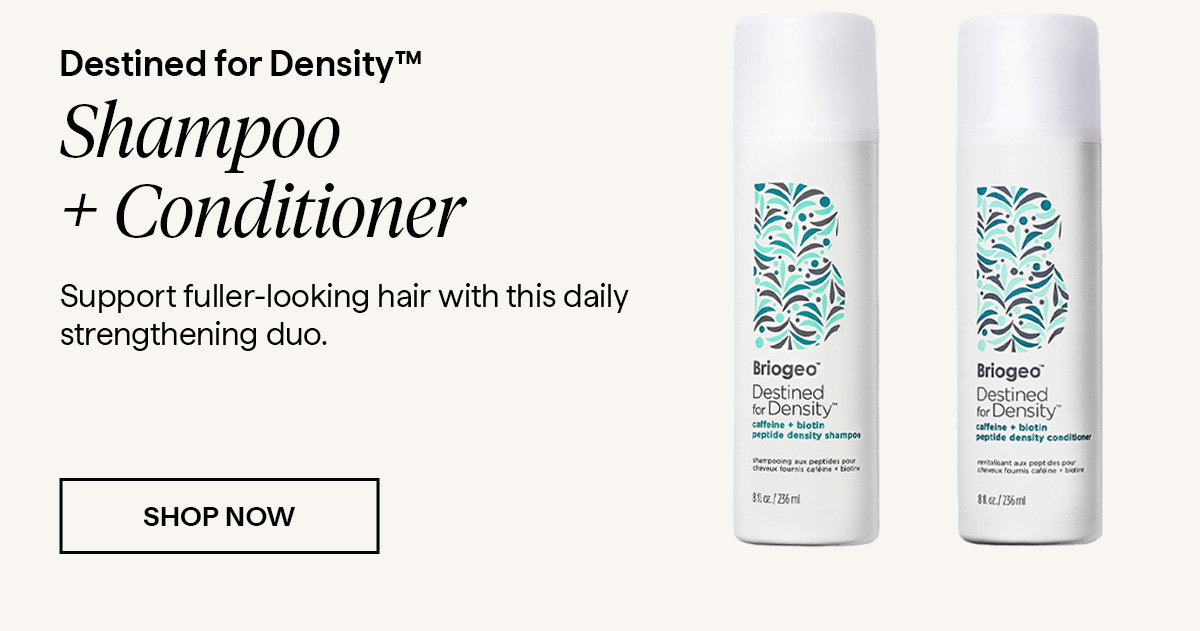 Support fuller‑looking hair with this daily strengthening duo.