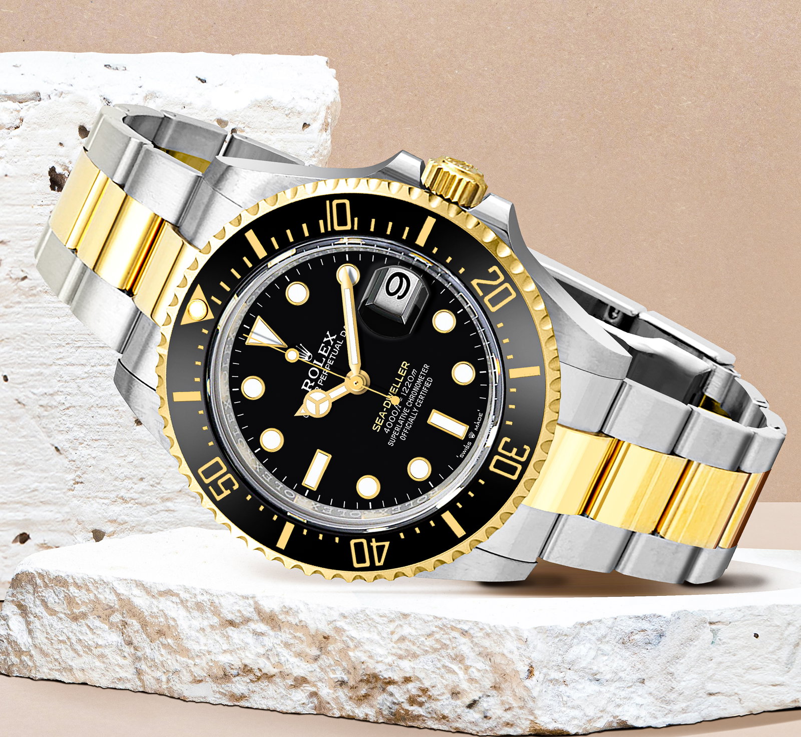 Sea-Dweller Yellow Gold & Oystersteel Men's Watch M126603-0001