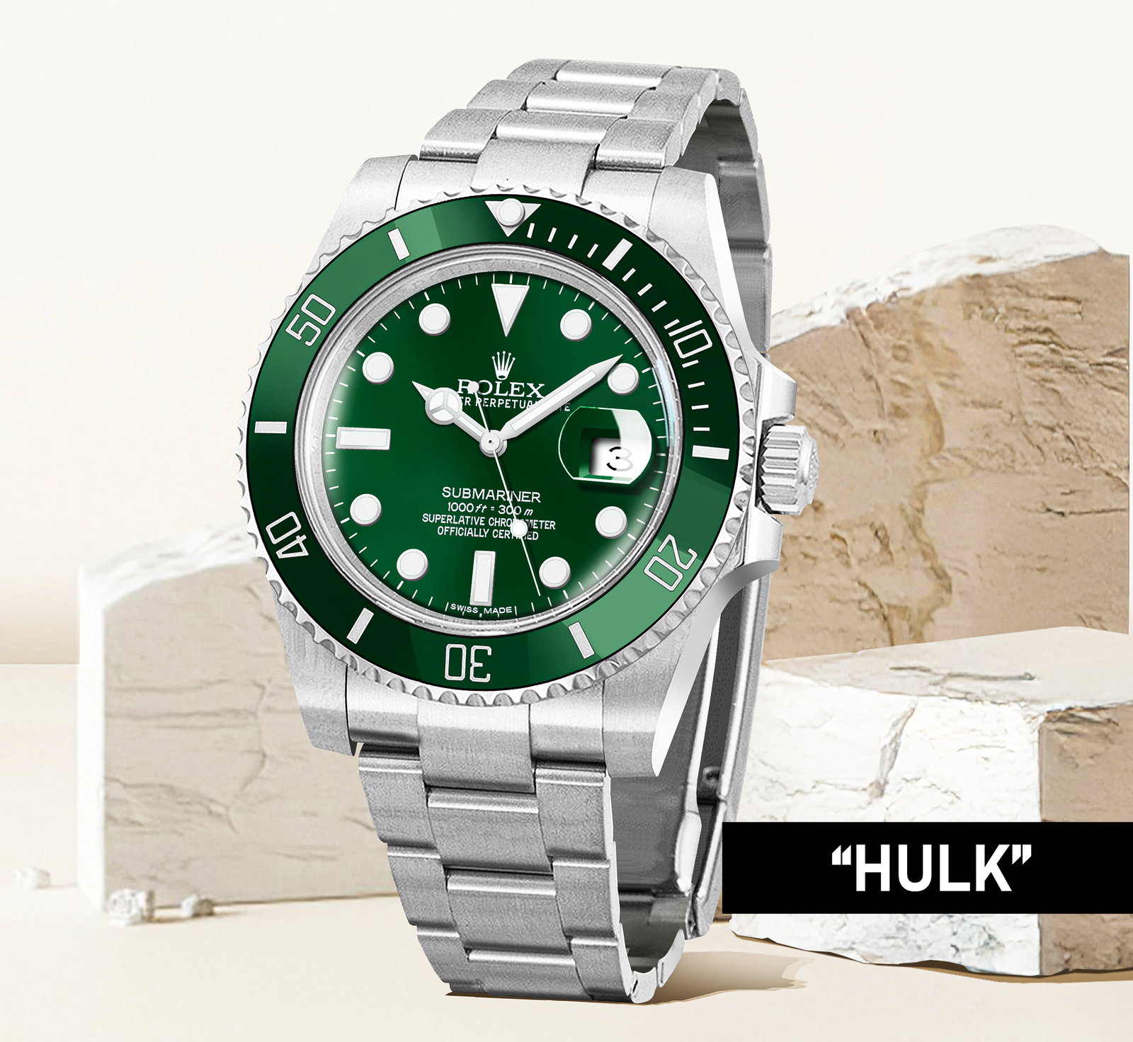 Submariner Date Green Dial Oystersteel Men's Watch 116610LV-0002