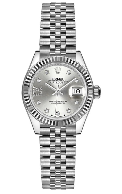 Lady-Datejust 28 White Gold Fluted Bezel Women's Watch 279174-0021