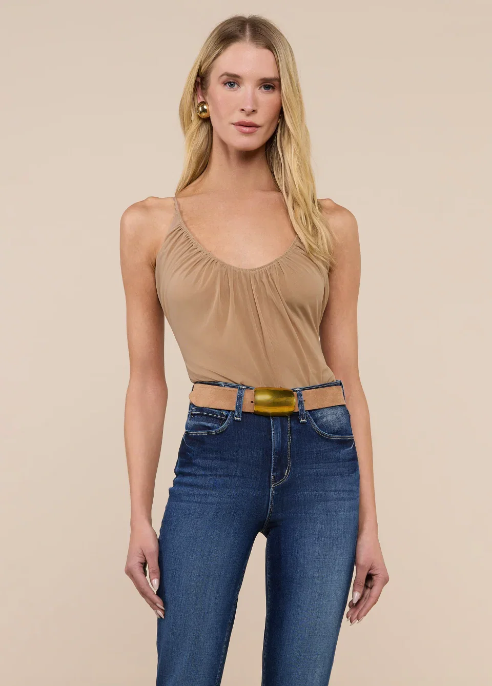 Image of  Gelina Mesh Bodysuit - Dark Cappuccino