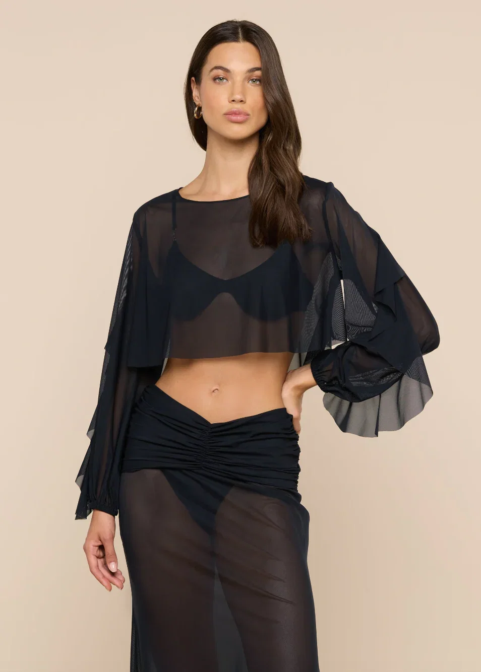 Image of  Ambala Cover-Up Top - Black