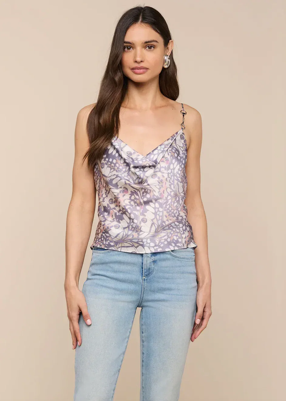 Image of  Calista Satin Camisole - Multi Small Butterfly Wing