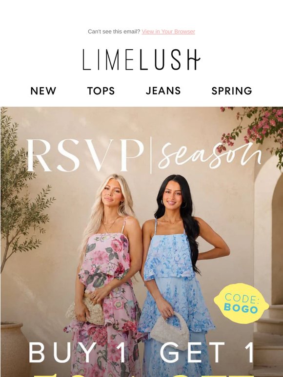 RSVP...Yes 🥂 BOGO 50% OFF