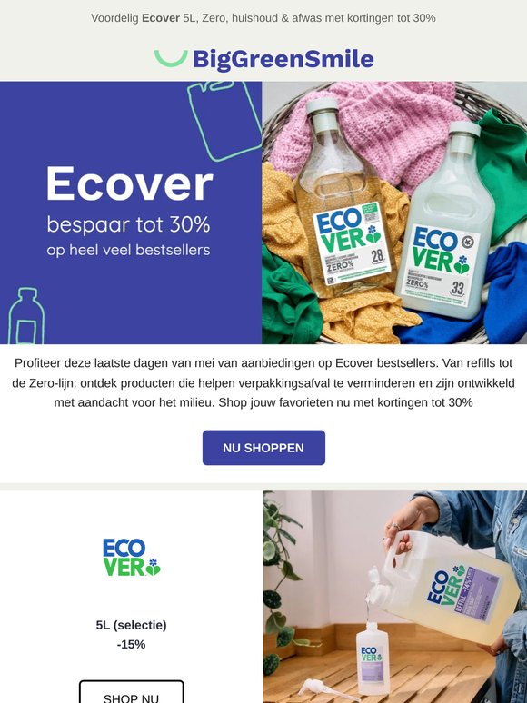 Bespaar nog snel op Ecover 💚