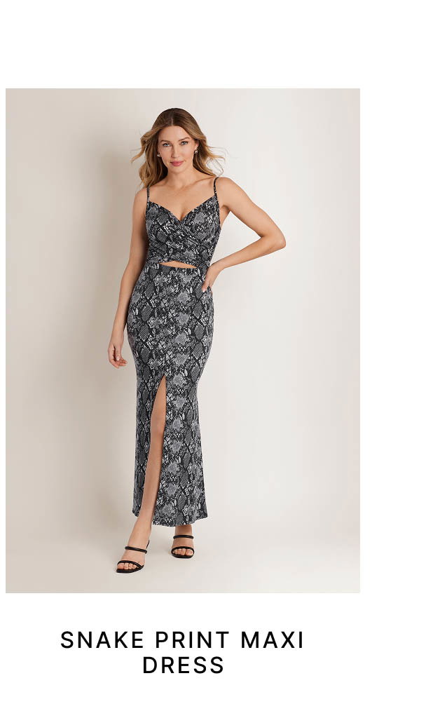 Snake Print Maxi Dress