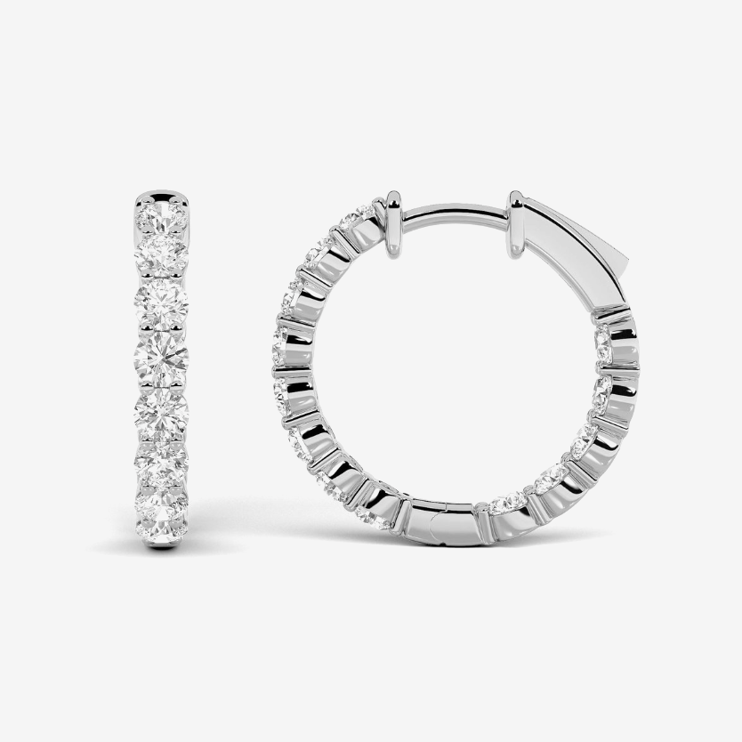 INSIDE OUT LAB-GROWN DIAMOND HOOP EARRINGS