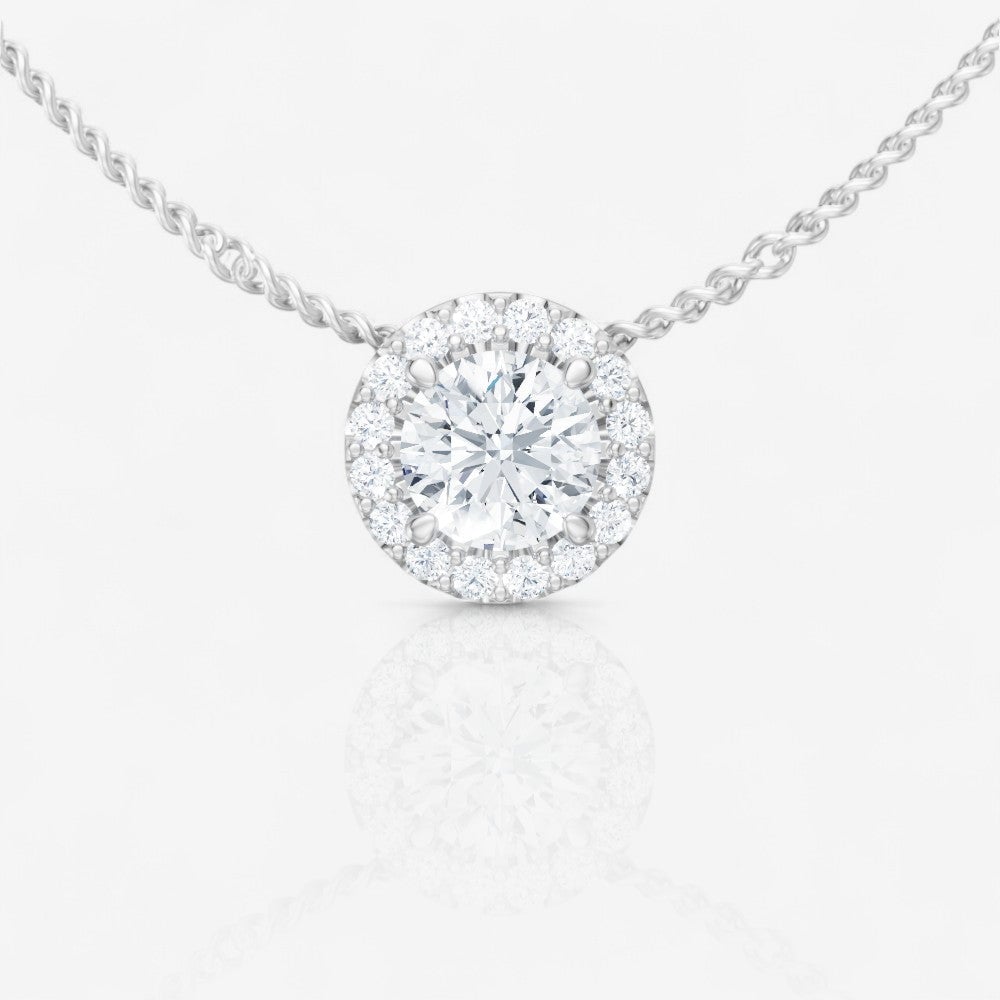 ROUND LAB-GROWN DIAMOND HALO PENDANT