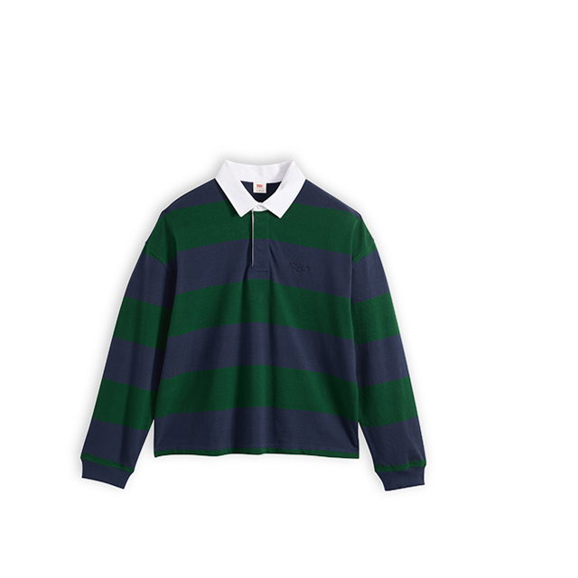 LONG SLEEVE STRIPED POLO