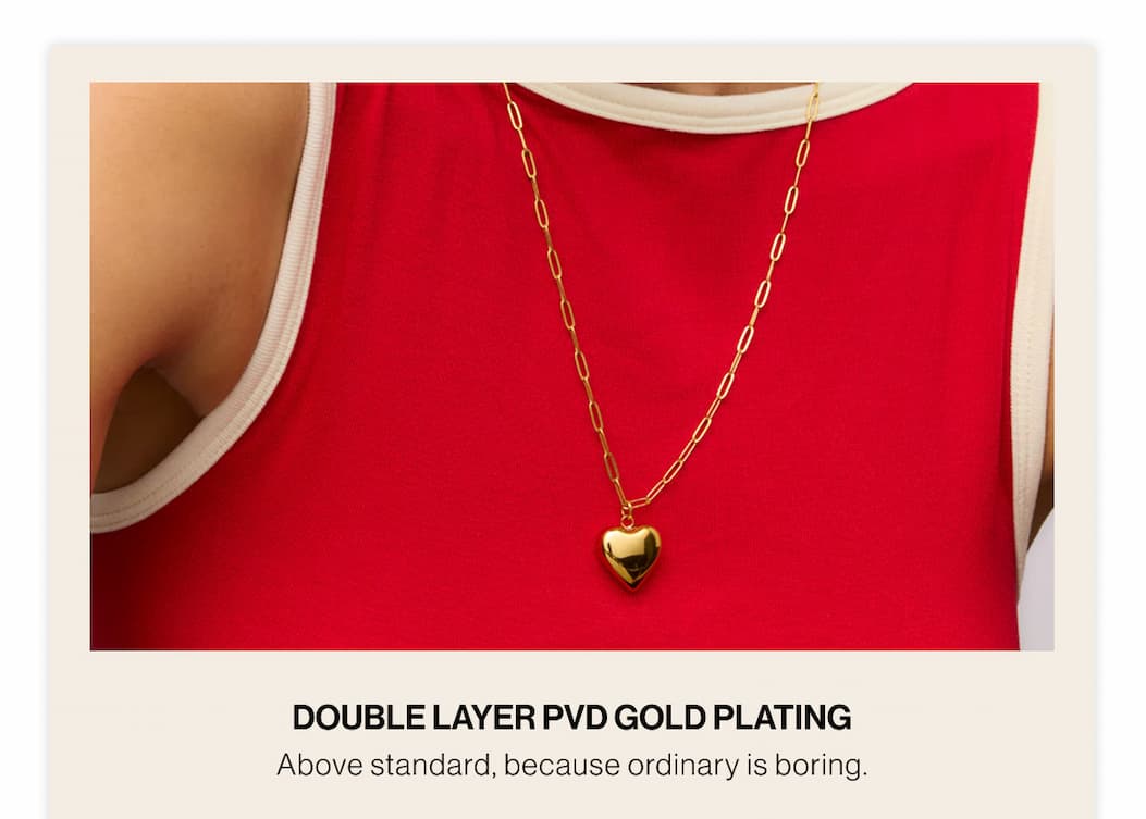 DOUBLE LAYER PVD GOLD PLATING