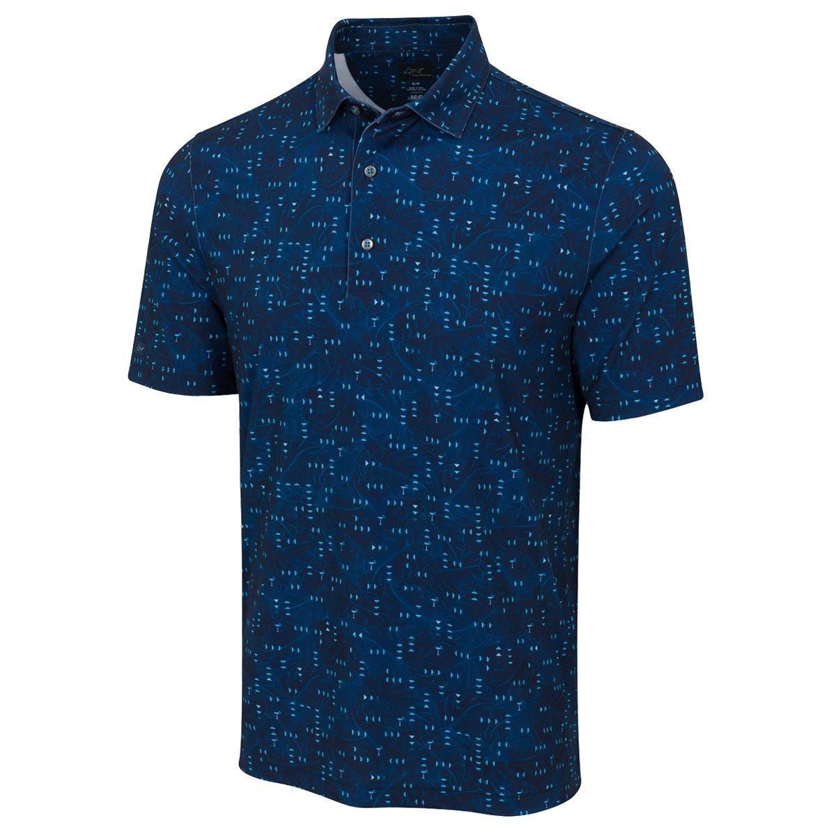 Greg Norman Men's Jersey Seaside Sip Golf Polo Shirt